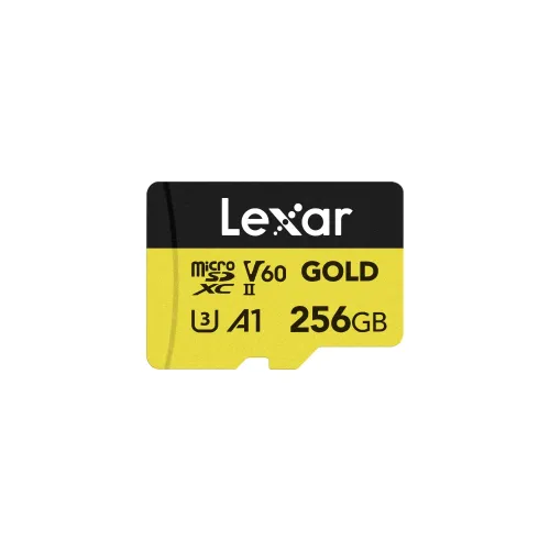 Lexar Professional Gold Memory Card — 256GB microSDXC, A1, UHS-II