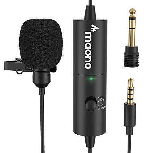 Maono AU-100R Lapel Microphone — Rechargeable, Omnidirectional
