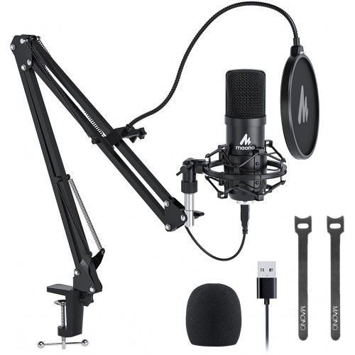 Maono AU-A04 USB Microphone — Plug & Play, 192KHz/24-Bit
