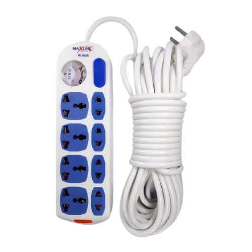 Maxline ML Q455 Power Strip — 2 Pin, 4 Port Multiplug, 5M Cable