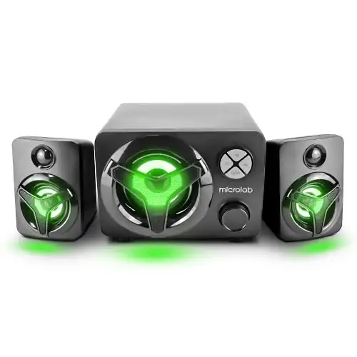 Microlab U210 USB Bluetooth Speaker — 2:1 Channel, LED Lighting, Black
