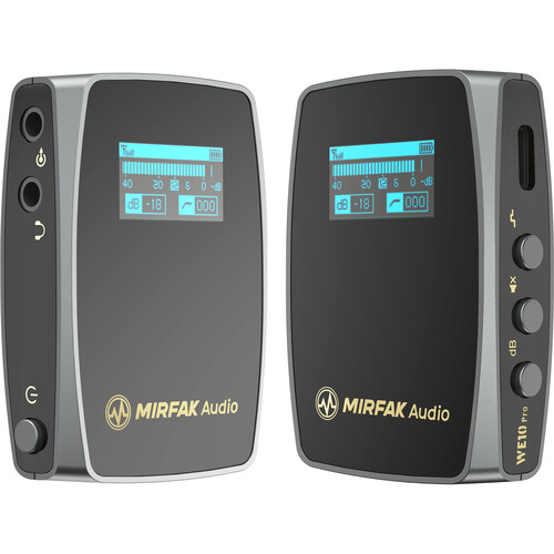 MIRFAK WE10 PRO Wireless Lavalier Microphone System — Dual Transmitter