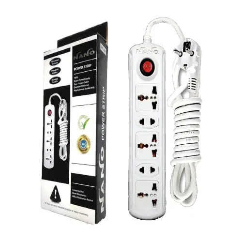 Nano NPS 205 Power Strip — 5-Port, 2-Pin, White