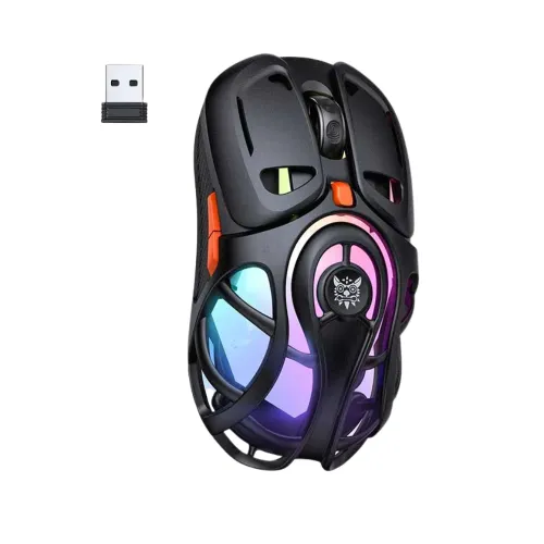 Onikuma DM02 Wireless Gaming Mouse — Honeycomb, Tri-Mode RGB