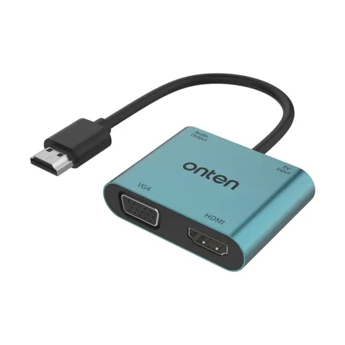 Onten OTN-5166HV Adapter — HDMI to HDMI+VGA, with Audio