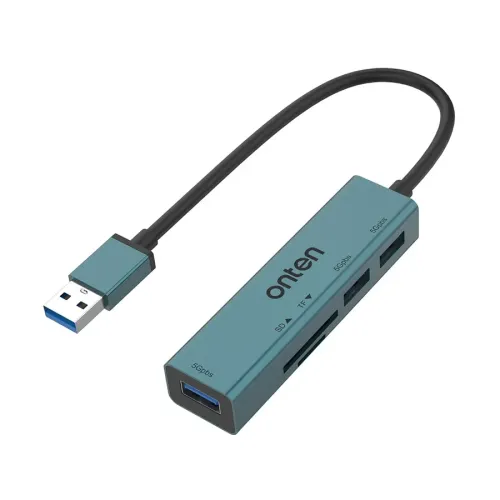 Onten OTN-5223 USB Hub with Card Reader — 4-in-1