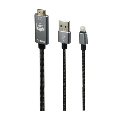 Onten OTN-7519 Adapter — Lightning to HDMI, 1.8M, USB Powered
