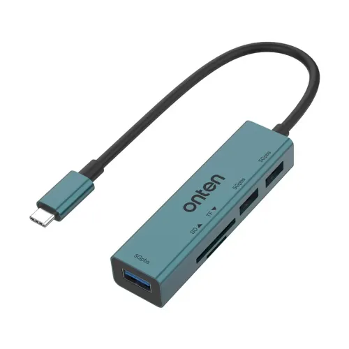 Onten OTN-9597 Type-C Hub with Card Reader — 4-in-1