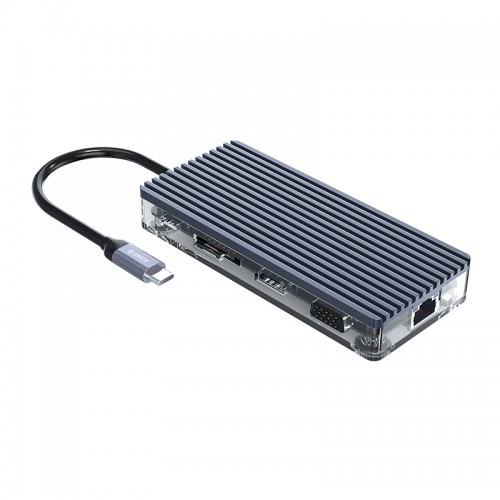 Orico WB-11P Type-C Hub — 11-in-1, Transparent