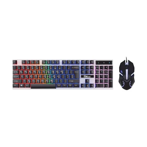 PC Power PGC801A105 Gaming Keyboard & Mouse Combo — RGB, Wired, with Bangla Layout