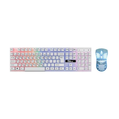PC Power PGC801BG13 Gaming Keyboard Mouse Combo — RGB, Wired, with Bangla
