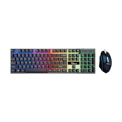 PC Power PGC801TA01 Gaming Keyboard Mouse Combo — RGB Wired, with Bangla Layout