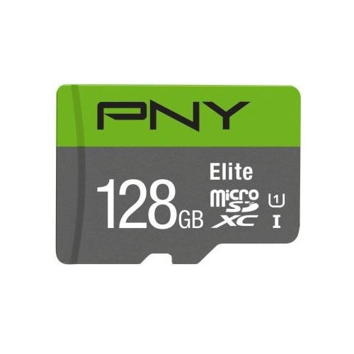 PNY Elite Micro SD Memory Card With Adapter — 128GB, Class-10