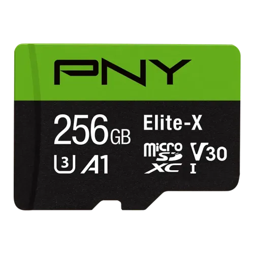 PNY Elite-X microSDXC Memory Card — 256GB, Class 10, U3, V30
