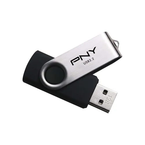 PNY Turbo Attache R Flash Drive — 128GB, USB 3.2, Metal