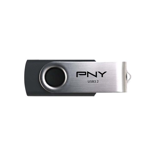 PNY Turbo Attache R Flash Drive — 64GB, USB 3.2, 360° Metal