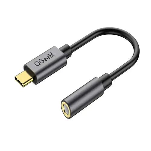 QGeeM QG-UA15 Audio Converter — Type-C Male to 3.5mm Female