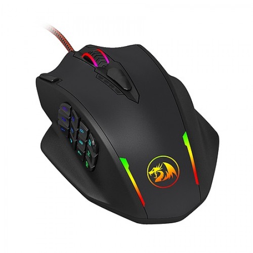 Redragon M908 IMPACT Gaming Mouse — 18 Programmable Buttons, MMO