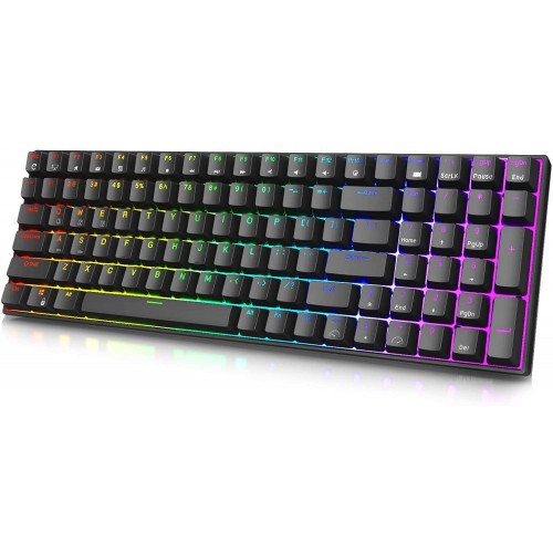 ROYAL KLUDGE RK100 Wireless Mechanical Keyboard — RGB, Brown Switch