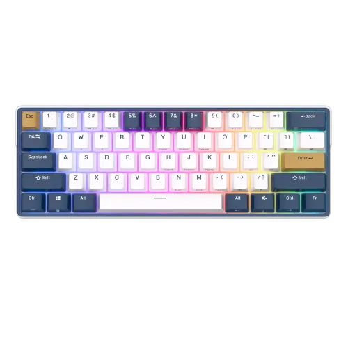 Royal Kludge RK61 Plus Tri-Mode Hotswappable Mechanical Gaming Keyboard — RGB, 61 Keys, Blue Switch