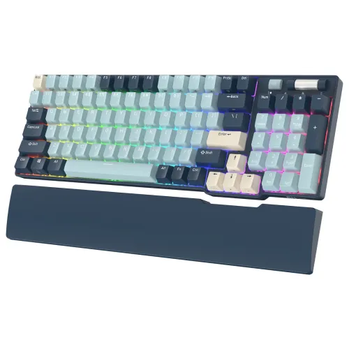 Royal Kludge RK96 Tri-Mode Wireless Mechanical Keyboard — RGB, Hot-Swappable Red Switch