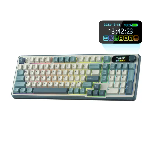 Royal Kludge S98 Tri-Mode Hot-Swappable Mechanical Keyboard — Brown Switch, With Display