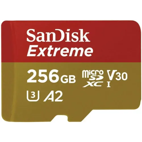 SanDisk Extreme microSDXC Memory Card (SDSQXAV-256G-GN6MN) — 256GB, UHS-I, 190MB/s