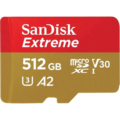 SanDisk Extreme microSDXC Memory Card — 512GB, 190mbps, UHS-I (SDSQXAV-512G-GN6MN)