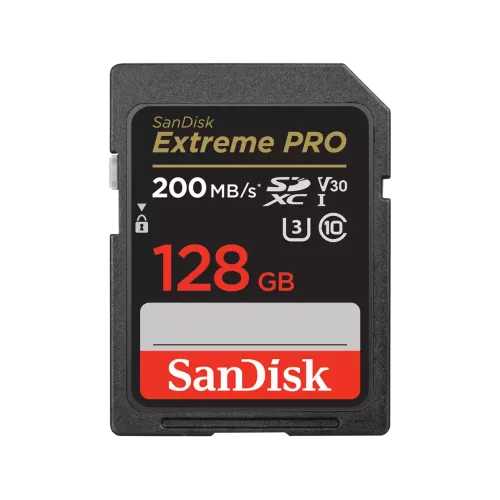 SanDisk Extreme PRO SDXC Memory Card — 128GB, 200mbps, UHS-I (SDSDXXD-128G-GN4IN)