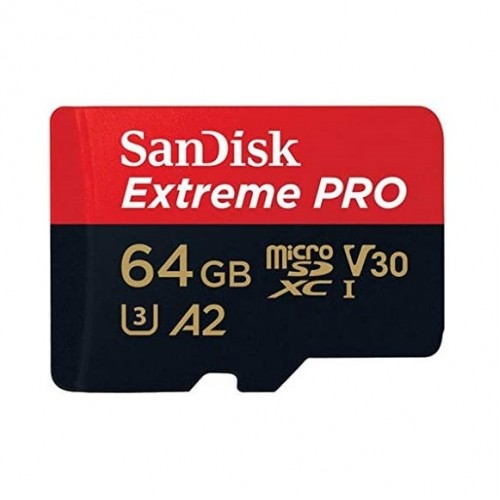 SanDisk Extreme PRO microSDXC Memory Card with Adapter — 64GB, 200Mbps, UHS-I (SDSQXCU-064G-GN6MA)
