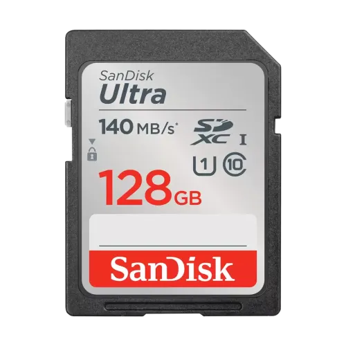 Sandisk Ultra Memory Card (SDSDUNB-128G-GN6IN) — 128GB, SDXC UHS-I U1, 140Mbps