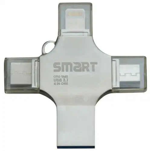 Smart SuperFast SM8 128GB Pen Drive — 4-in-1, Metal Body, USB 3.1