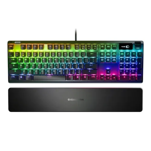 Steelseries Apex 7 Mechanical Gaming Keyboard — RGB, Blue Switch, With Magnetic Wrist Rest