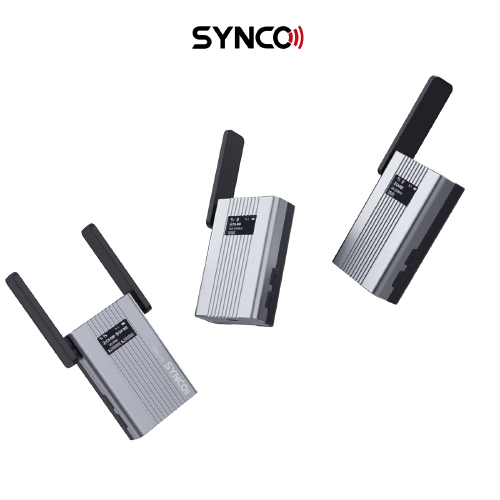 SYNCO WMic-TS Wireless Lavalier Microphone System — Dual Camera-Mount, UHF Omni, Black