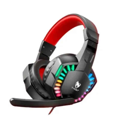 T-WOLF H120 Gaming Headphone with Microphone — RGB