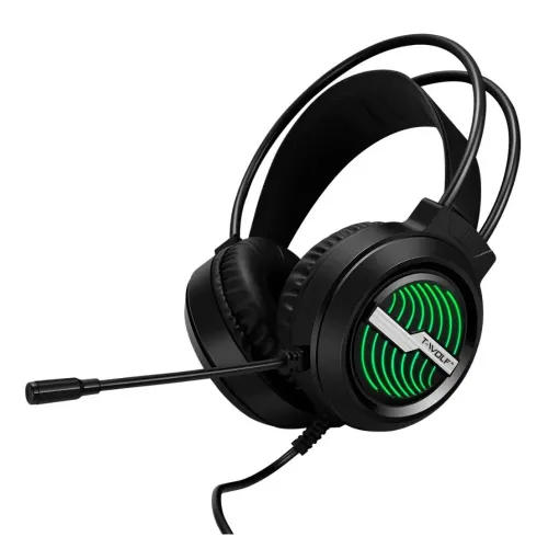 T-WOLF H130 Gaming Headset — Dual 3.5mm and USB Connectivity