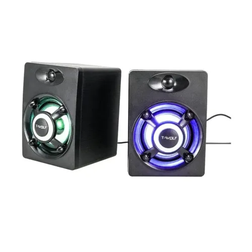 T-WOLF S1 Wired Gaming Speaker — RGB, 2:0