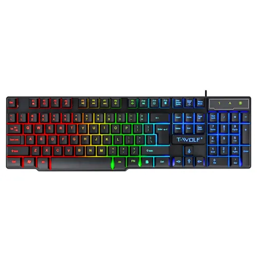 T-Wolf T20 Gaming Keyboard — Wired, RGB