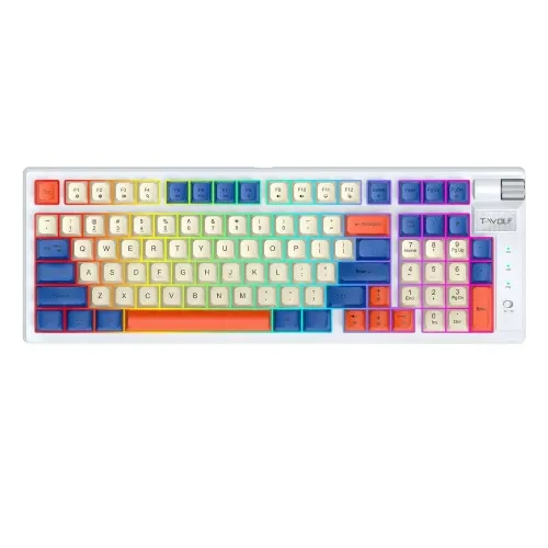T-Wolf T70 Mechanical Gaming Keyboard — Tri-Mode, RGB