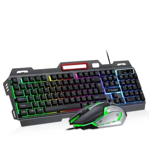 T-Wolf TF600 Gaming Combo — RGB Keyboard & Mouse