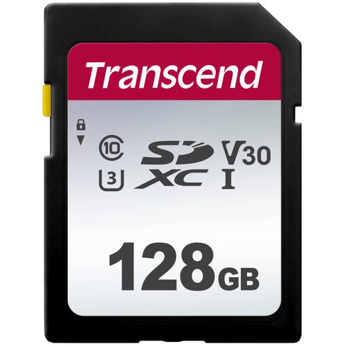 Transcend SD 300S Memory Card — 128GB, 100Mbps UHS-I