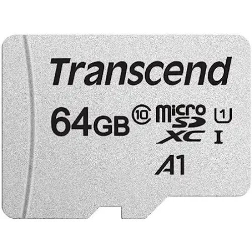 Transcend 300S Memory Card (TS64GUSD300S) — 64GB, MicroSDXC/SDHC, Class 10