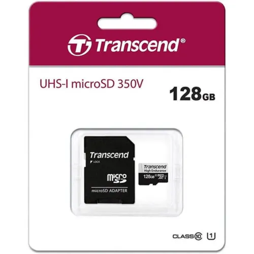 Transcend TS128GUSD350V Micro SD Memory Card — 128GB, UHS-I U1