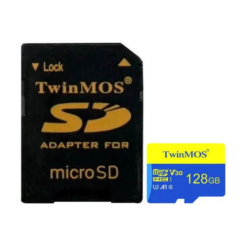 Twinmos MicroSDHC Memory Card — 128GB, U3, Class 10, V30, A1