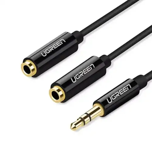 UGREEN AV134 Headphone Splitter Cable — 3.5mm Male to Dual Female, #20816
