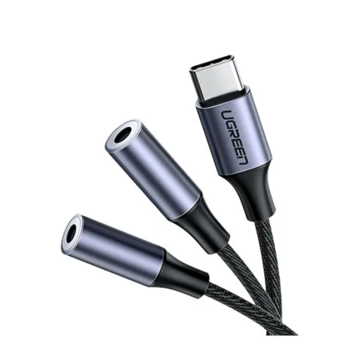 UGREEN AV144 Audio Cable — Type-C to Dual 3.5mm, #30732