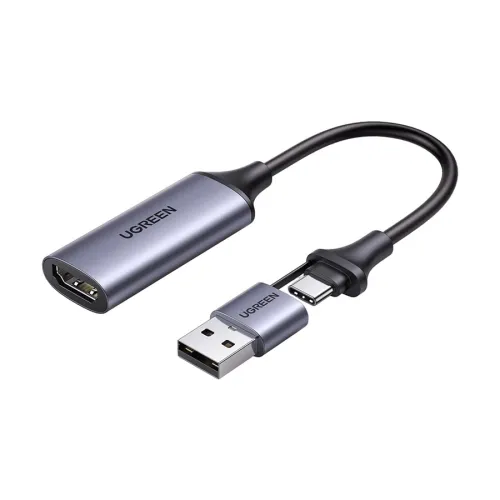 Ugreen CM489 4K Video Capture Card — Type-C & USB Male to HDMI Female, #40189
