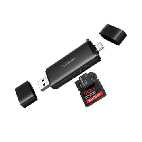 UGREEN CM803 Memory Card Reader — 2-in-1 USB-A & Type-C #65024