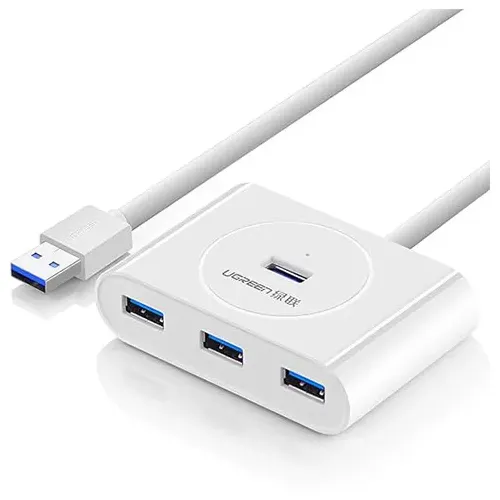UGREEN CR113 USB 3.0 Hub #20283 — 4-in-1, 1M, White
