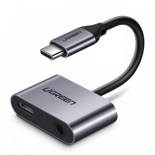 UGreen 50596 Audio Adapter — Type C to 3.5mm + Type C Female, Aluminum Case